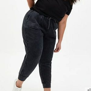 Torrid-Jogger Terry Washed Black